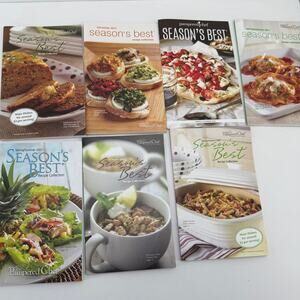 Pampered Chef Season’s Best Recipe Collection Cookbook Lot 7 2007-2009 2011 2016